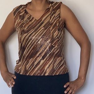 Brown sleeveless top